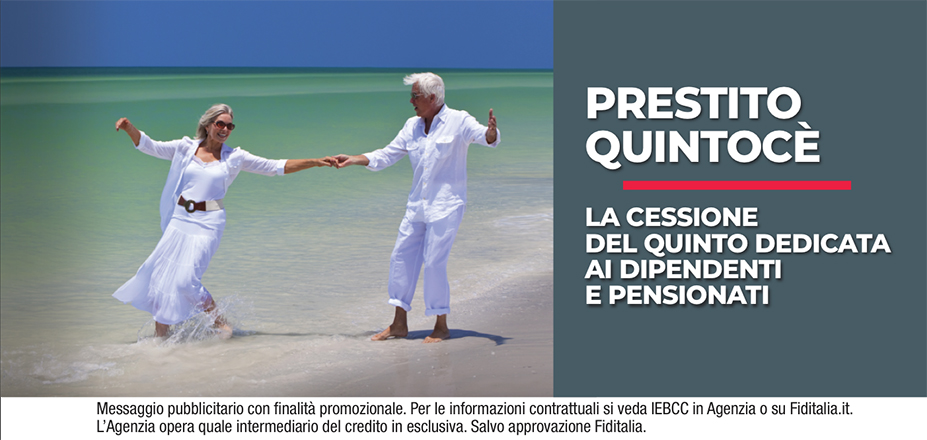 Agenzia MP Finanziamenti Fiditalia | Caltagirone, Caltanissetta | Cessione del Quinto Quintocè - Un consulente dedicato per i progetti di dipendenti e pensionati. Messaggio pubblicitario con finalità promozionale. Per le informazioni contrattuali si veda IEBCC in Agenzia o su Fiditalia. it. L’Agenzia opera quale intermediario del credito in esclusiva. Salvo approvazione Fiditalia.
